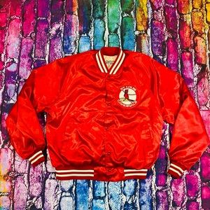 Vintage St. Louis Cardinals Chalkline satin Bomber jacket size XL